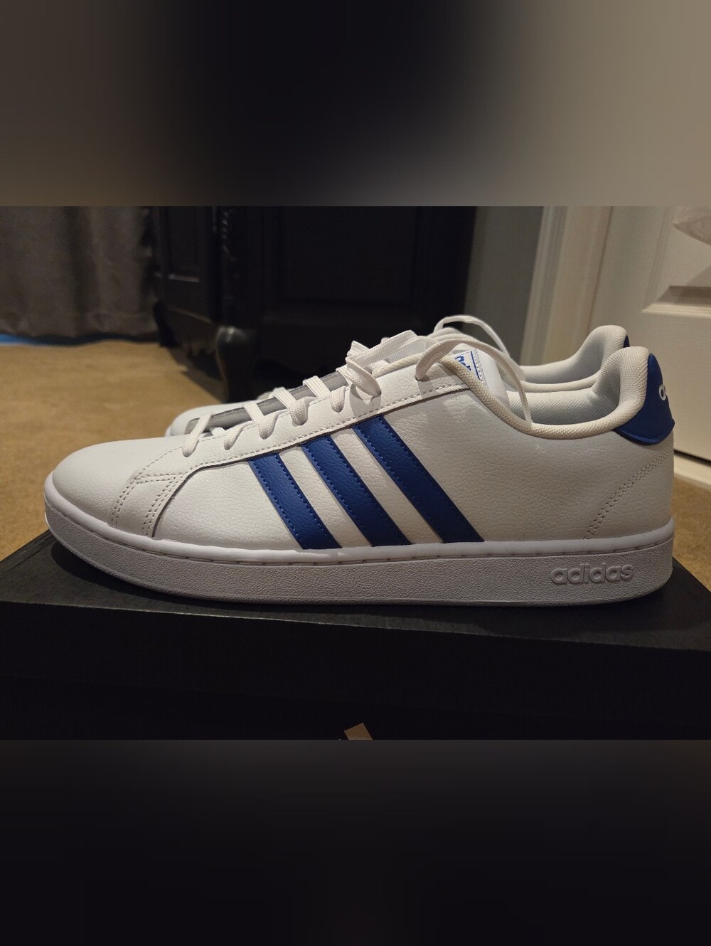 Adidas Grand Court Sneakers White Blue US 13 Like New